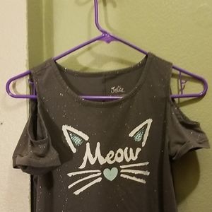 Justice GIRLS 12-14 MEOW SHIRT